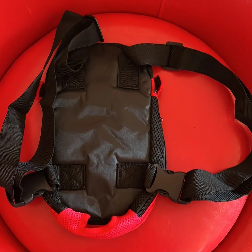 Red and Black Pet Carrier Backpack